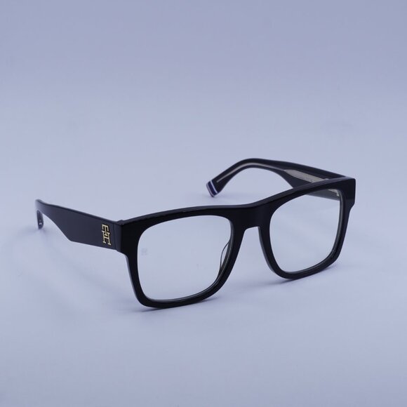 Tommy Hilfiger TH 2118/S 0807 K1 Sunglasses Black Square Frame, Gold Lenses - Picture 1 of 11